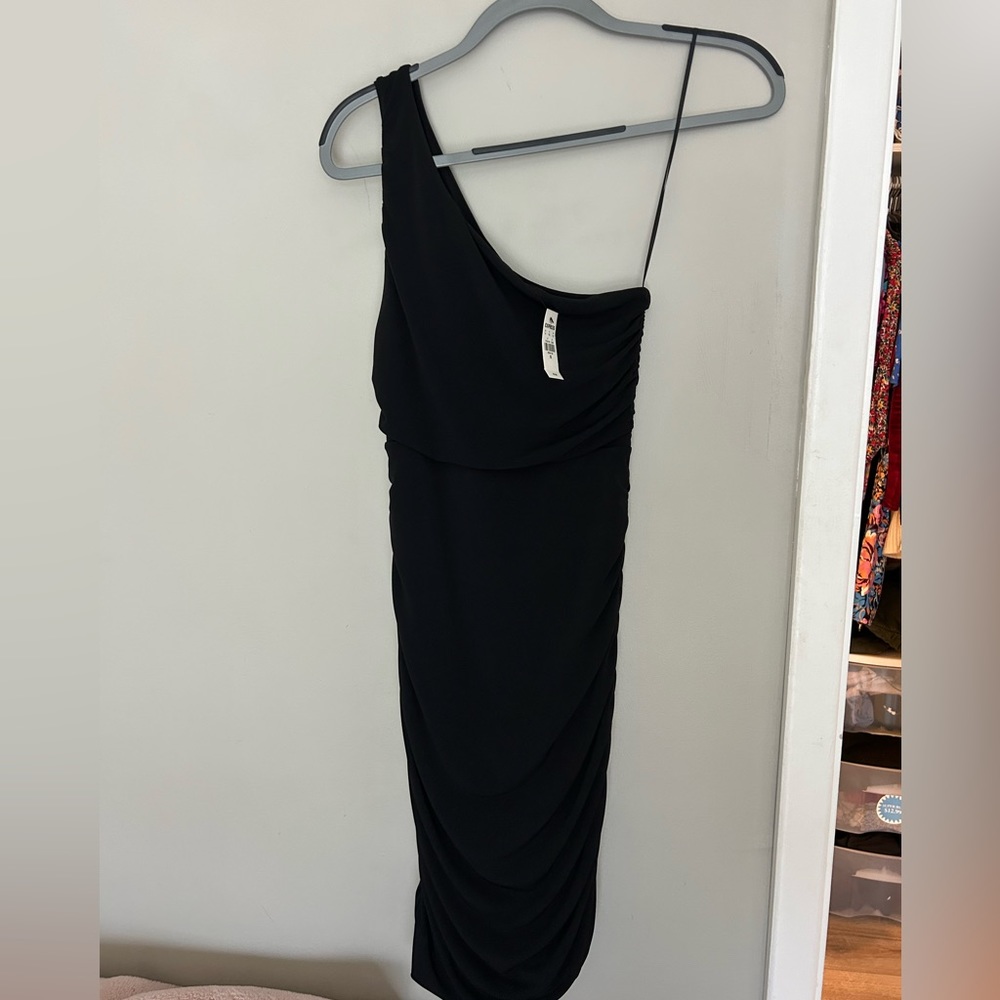 Express asymmetrical black dress-new with tags